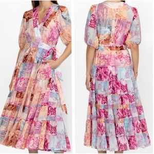 JOHNNY WAS ANNALISE Silk blend MIDI DRESS NWT